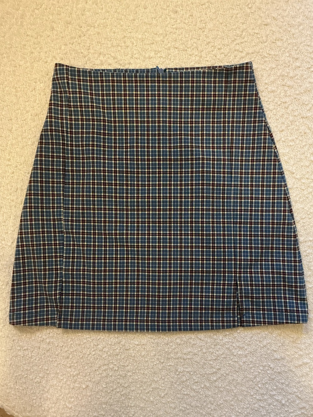 Brandy Melville Blue Plaid Mini Skirt